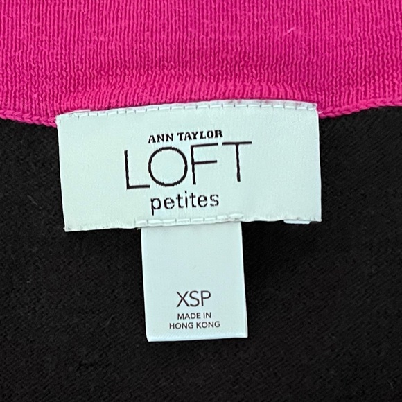 Loft (Ann Taylor) Combo Pink/Black Ribbon Dressy Tank and Cropped sweater set - Picture 6 of 12